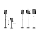 thumbnail of ALLboards Werbeständer, Kundenstopper, Größe: A4, in einem schwarzen Aluminiumrahmen, MENÜ