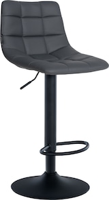 thumbnail of DELUKE® Barhocker DUBAI - Grau, Kunstleder, Schwarz | Barhocker mit Lehne Barstuhl Tresenhocker Tresenstuhl Kneipenhocker Kneipenstuhl