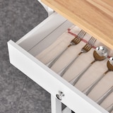 thumbnail of Carrello da Cucina Salvaspazio in Legno Bianco 66x39.5x86.5cm