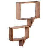 thumbnail of FineBuy 2er Set Wandregale Massivholz Akazie Regal Wand Wandboard Cubes Neu