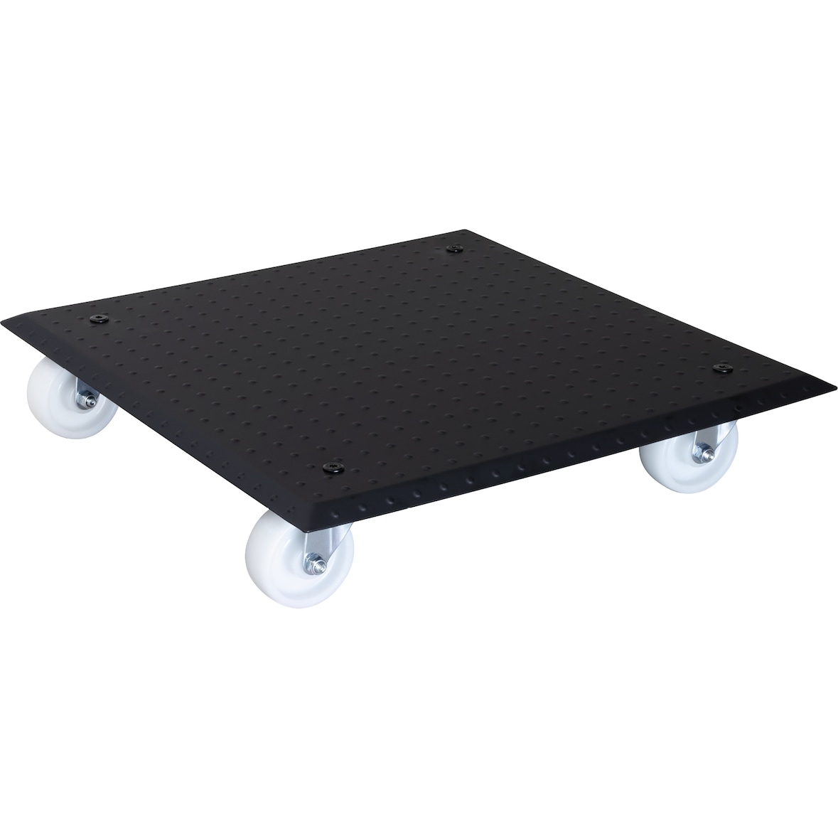 WAGNER Pflanzenroller ALASKA - 45 x 45 x 9,5 cm, In- & Outdoor, Alu Noppenblech, schwarz,max 150 kg - DE Ware - 20139101