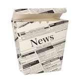 thumbnail of Papstar Cornet à frites, en carton 1200 ml 4,3 cm x 14,5 cm x 11 cm 'Newsprint' x 150