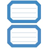 thumbnail of HERMA Buchetiketten, blaue Randgestaltung, 82 x 55 mm