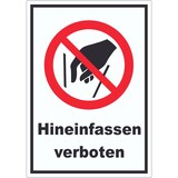 thumbnail of Hineinfassen verboten Aufkleber A3 (297x420mm)