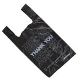 thumbnail of RyanPack Hemdchen-Tragetaschen MDPE 28+14x48 cm Schwarz 15µ – 2000 Stück (4x500) – Thank You T-Shirt Bags