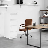 thumbnail of m-office Archivador Metálico Organizativo de Oficina Blanco con 4 Cajones y Cerradura - Mueble Cajonera de 132x46x62 cm (2 unds)