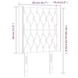 thumbnail of vidaXL LED Kopfteil Schwarz 83x16x118/128 cm Stoff