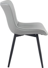 thumbnail of DELUKE® 2er Set Stühle KELCE Kunstleder - 80,5x50x62cm, grau, Kunstleder Metall Gestell Stühle EsszimmerstühleEsstisch Stühle Küchenstuhl