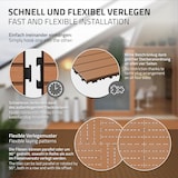 thumbnail of ECD Germany – WPC Terrassenfliesen – 60x30 cm Hellbraun 2m² | geriffelt, Holzoptik, Klicksystem mit Drainage