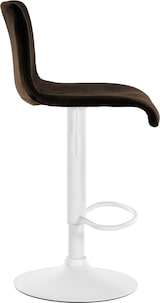 thumbnail of Barhocker Hover Samt braun/Metall matt weiss