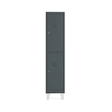 thumbnail of Rocada taquilla soldada 40cm (400mm) 1 modulo 2 puertas cuerpo gris oscuro ral7016 + puertas gris oscuro ral7016