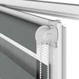 thumbnail of vidaXL Zebra rolgordijn 100x150 cm stofbreedte 95,9 cm donkergrijs