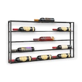 thumbnail of DanDiBo Weinregal Metall Wand 100 cm Schwarz Flaschenregal 96239 Flaschenhalter Wandmontage Modern Wandhalter Wandregal für 15 Flaschen