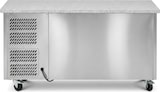thumbnail of Romux® Kühltisch mit 2 Glastüren 136x70 cm mit Marmor-Arbeitsplatte und Luftkühlung | Theken Kühlschrank aus Edelstahl mit 282 L und 650 W