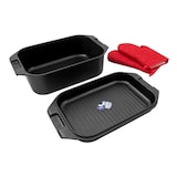 thumbnail of Karcher Bräter 2in1 (Aluguss, 8,7 Liter, Induktion, inkl. Deckel und Topfhandschuhen) schwarz