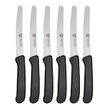 thumbnail of GRÄWE Tafel- Brötchenmesser / Frühstücksmesser, schwarz, 6 Stück