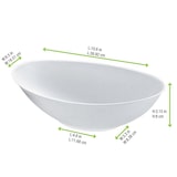 thumbnail of ECOLOMIQUE - 100 Pcs - Bol ovale blanc "BioNchic" - 1500 ml, 27 x 16,5 cm, Hauteur: 7,7 cm - ECO210BCHIC1500