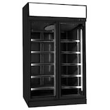 thumbnail of Flaschenkühlschrank mit 2 Glastüren Getränkekühlschrank schwarz Gastro 1000 Liter