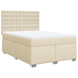 thumbnail of vidaXL Boxspringbett mit Matratze Creme 160x200 cm Stoff