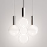 thumbnail of Zafferano Sfer'Otto Pendelleuchte aus Aluminium und Borosilikatglas, 8 W 2700 K dimmbare Phasenanschnitt-LED, modernes und elegantes Design