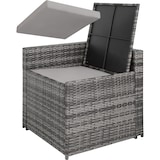 thumbnail of tectake Wicker Loungeset Verona - UV-bestendig Materiaal - Moderne Hoekbank - Comfortabele Zitkussens - Grijs voor Buiten