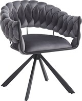 thumbnail of Polsterstühle 2er-Set Samt Grau 64x54x77 cm mit Metallbeinen, ergonomisch, höhenverstellbare Füße