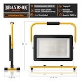 thumbnail of Brandson 200W LED Baustrahler - Arbeitsscheinwerfer - Bauscheinwerfer - Standgestell und Tragegriff - 16000 Lumen - 4 m Stromkabel - Metallgehäuse