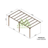 thumbnail of Pérgola de Madera Maciza Adosada Toledo (Maderland) - Gardeneas