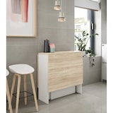 thumbnail of Mesa de cocina alas abatibles Volare Blanco Artik y Roble Canadian