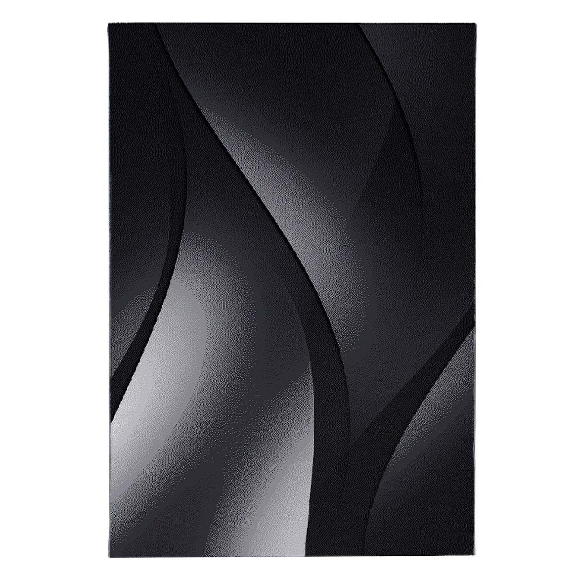 Teppich Flur Ombre Pflegeleicht Waschbar Strapazierfähig Wohnzimmer Schlafzimmer Schwarz 140x200 cm – INN von Kadima Design