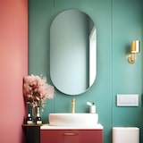 thumbnail of Specchio da bagno ovale retroilluminato reversibile OLIVIA LED 50x100 Made in Italy