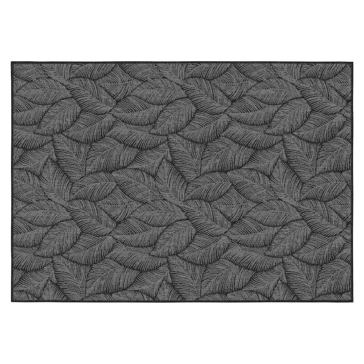Tapis d'extérieur en polypropylène 120 x 170 cm noir