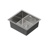 thumbnail of Gasfrit – Lavello da cucina da incasso per piano di lavoro in acciaio inox colore grigio, 1 vasca 470 x 410 mm