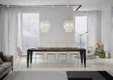 thumbnail of Ausziehbarer Tisch 90x180/284 cm Gestell Flame Walnut Anthrazit