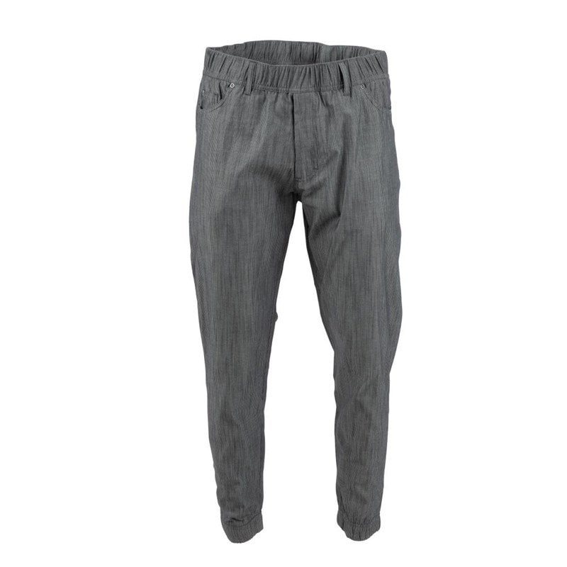 Works Urban Jogger 257 calça de cozinha listrada preta e branca S