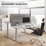 thumbnail of bümö elektrisch höhenverstellbarer Schreibtisch grau 160x80 cm, Gestell: Graphit - Büroschreibtisch höhenverstellbar elektrisch, elektrischer