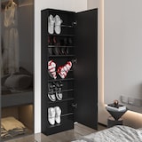 thumbnail of Zapatero de pared leto xl en Melamina, con espejo , 170 cm  X 46.99 cm  X 18.99 cm  , Negro