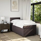 thumbnail of vidaXL Boxspringbett mit Matratze Dunkelbraun 90x200 cm Stoff