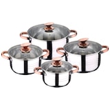 thumbnail of BERGNER - Batería de cocina NONA 8 pcs 16/18/20/24cm en acero inoxidable apta para inducción con Set de 3 Cuchillos de Acero Inoxidable