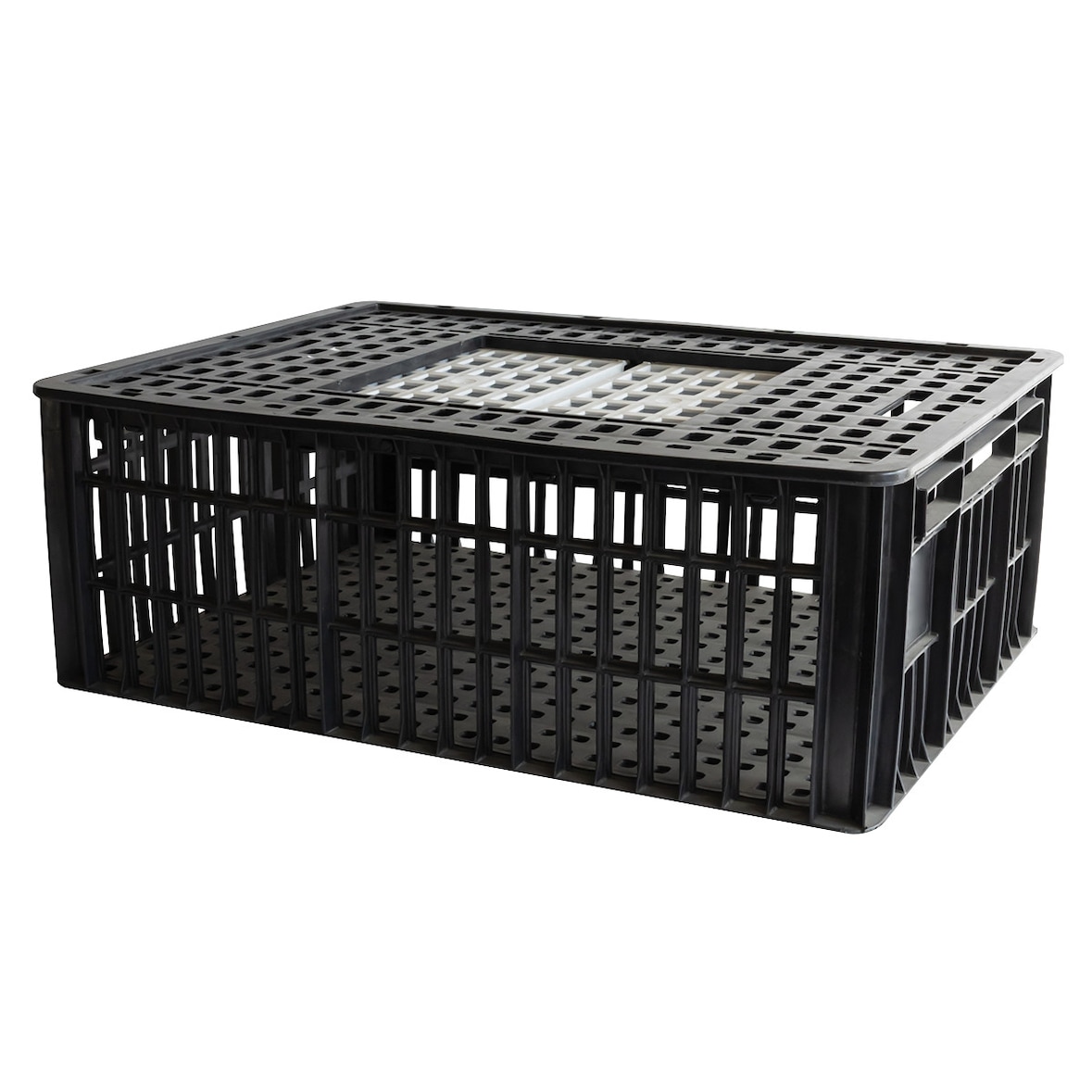 GILAC Cage à poules 2 portes coulissantes 800 x 600 - 105 L - Noir G180801
