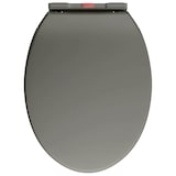 thumbnail of vidaXL Toilettensitz mit Absenkautomatik Quick-Release Grau Oval