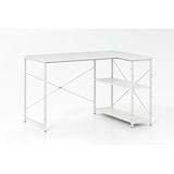 thumbnail of Nome prodotto: COSTWAY Scrivania a L, Scrivania Angolare Reversibile con Scaffale Regolabile e Struttura in Metallo, Scrivania in Legno per Computer