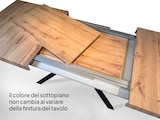thumbnail of Ausziehbarer Tisch 90 x 90/194 cm. Platte aus Natureiche Clerk - weiße Beine