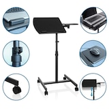 thumbnail of STA WERKPLEK Laptop sta tafel (laptoptafel) met wielen VM-SL, zwart hjh OFFICE