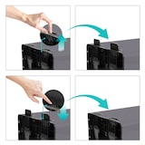 thumbnail of SVITA TMH2X30 Mülleimer 60L Mülltrennsystem 2 Fächer 2x30L Softclose-Deckel Pedal versteckbar Kunststoff Inneneimer Grau