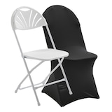 thumbnail of Rekkem Klappstuhl Holz und Stuhlhusse 45 x 45 x 89cm Schwarz