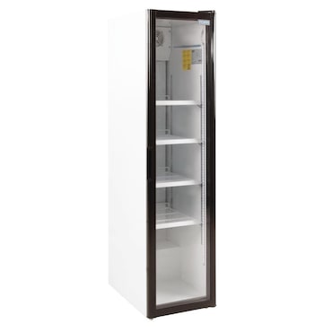 Frigorífico expositor de bebidas de slimline, branco, com porta de vidro, Polar 300L CS586
