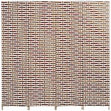 thumbnail of HOMCOM Biombo Separador de Ambientes de 4 Paineis Dobrável Separador de Ambientes Decoração Elegante 180x180cm Marrom e Branco