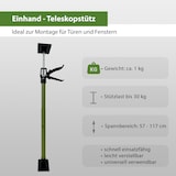 thumbnail of 2x Montagestütze kurz 57 - 117 cm Klicksystem Türspanner Teleskopstütze Einhandstütze Zargenspanner