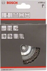 thumbnail of Scheibenbürste, gewellt, rostfrei, 100 mm, 0,3 mm, 10 mm, 4500 U/ min